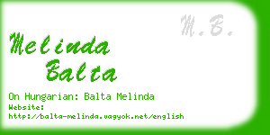 melinda balta business card